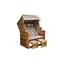 Strandkorb Ostsee Paloma Halblieger 2-Sitzer, Braun - Beige/Braun, KONVENTIONELL, Holz/Wellpappe (119/165/79cm) - Luca Bessoni Strandkorb Ostsee Paloma Halblieger 2-Sitzer, Braun - Beige/Braun, KONVENTIONELL, Holz/Wellpappe (119/165/79cm) - Luca Bessoni